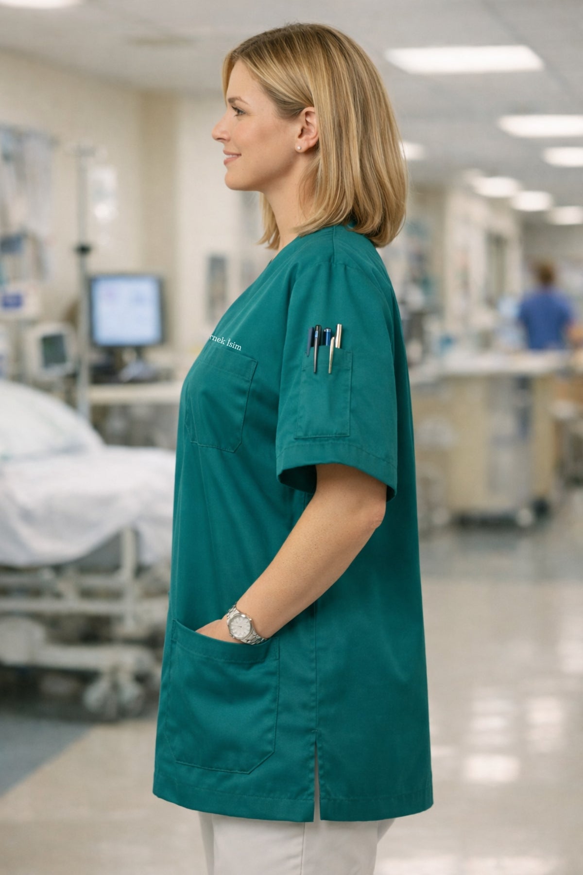 medical scrubs kadın yeşil scrub forma modern hastane üniforması scrubs kıyafet