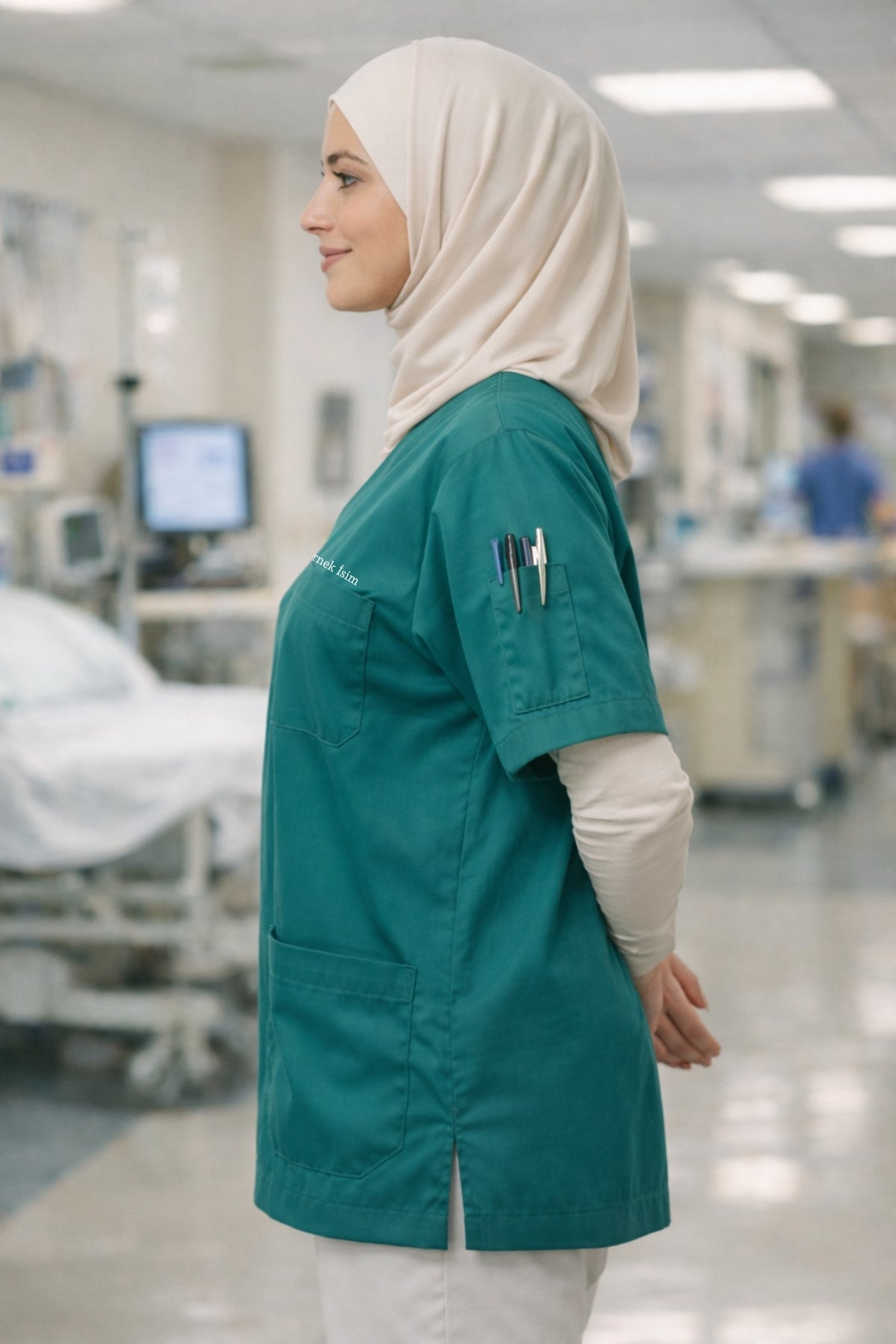 yeşil scrubs kadın medical scrubs forma modern doktor kıyafeti scrubs üniforma
