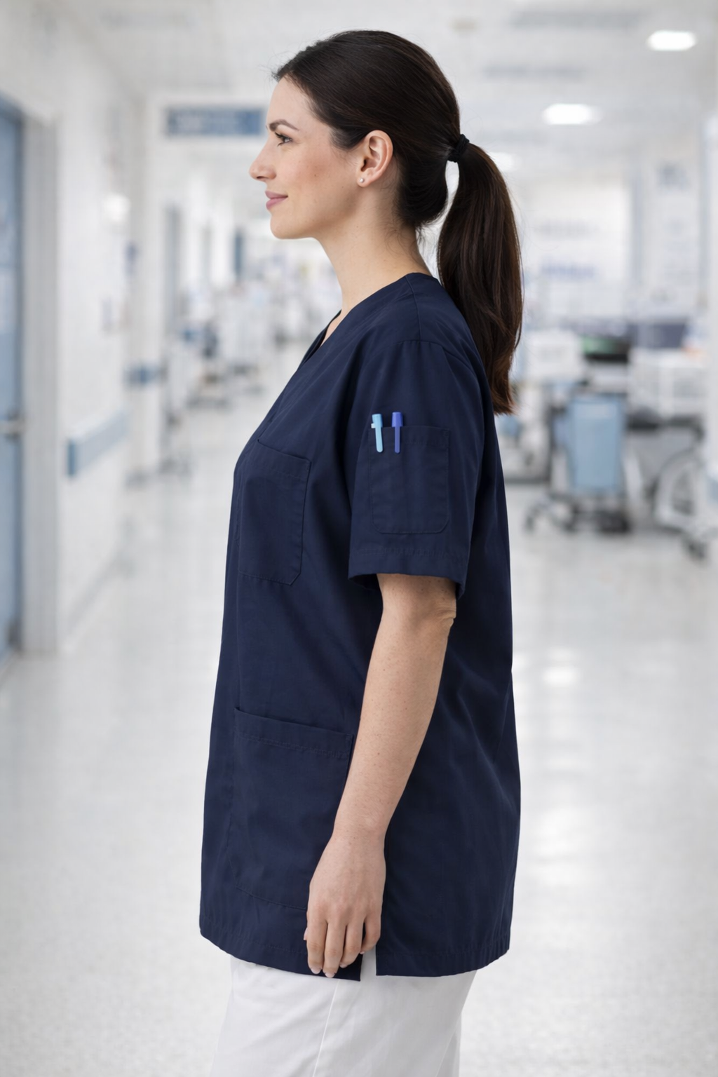 en iyi scrubs markası lacivert kadın scrubs forma şık ve rahat model