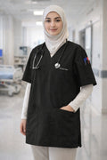 Kişiye Özel İsimli Kadın Siyah Doktor Forması